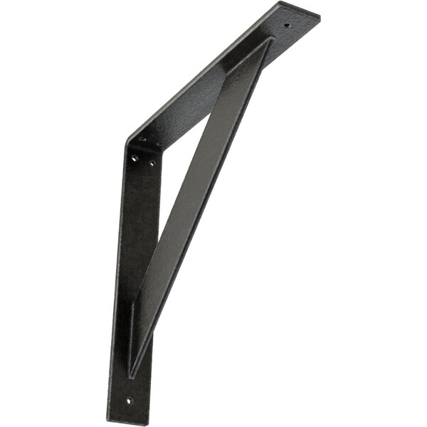 Ekena Millwork Traditional Steel Bracket, Antiqued Pewter 2"W x 14"D x 14"H BKTM02X14X14TRAPW - main